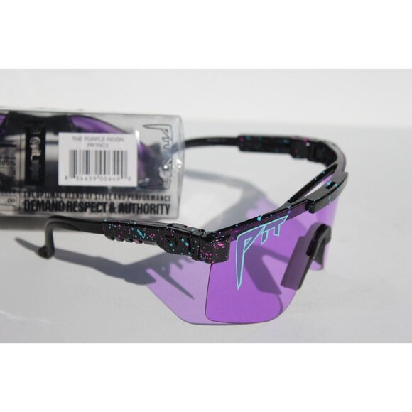 PIT VIPER The Purple Reign Sunglasses Black/Purple Wrap Single Wide NEW - Picture 6 of 11